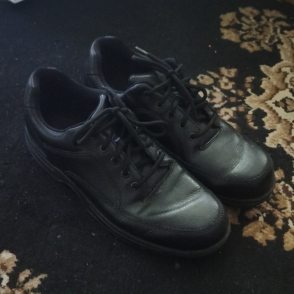 Rockport Men Black Leather Lace Up Oxfords; 11.5M